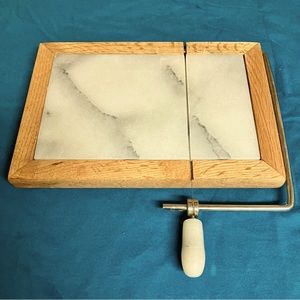 Marble and Wood Cheese Cutter